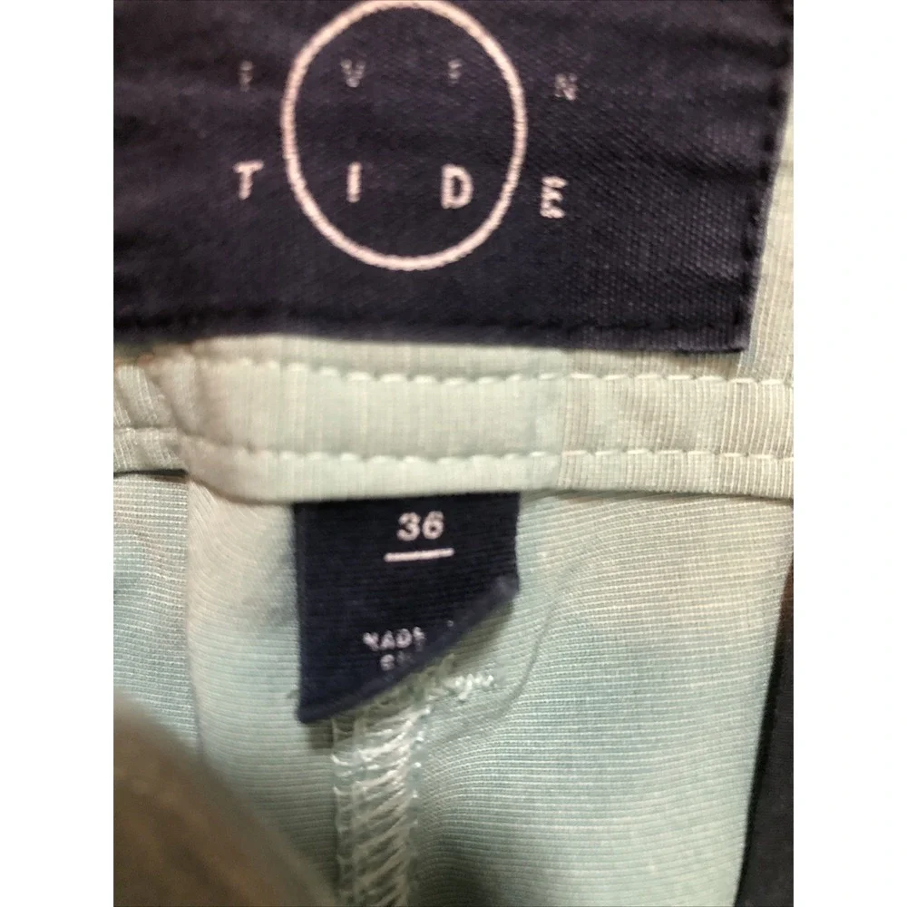 Even Tide Shorts Mens Security Zip Pocket Size 36 Performance Style Sea Foam